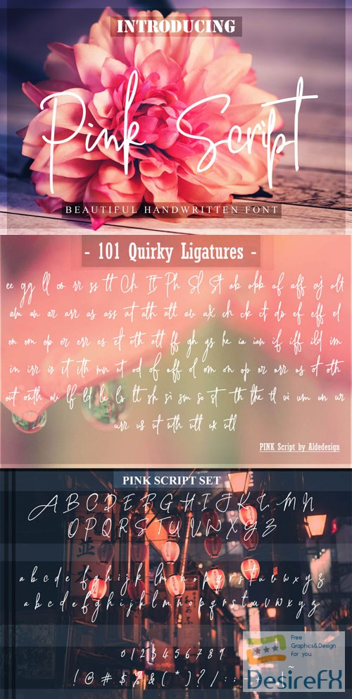 Pink Handwritten Script Font