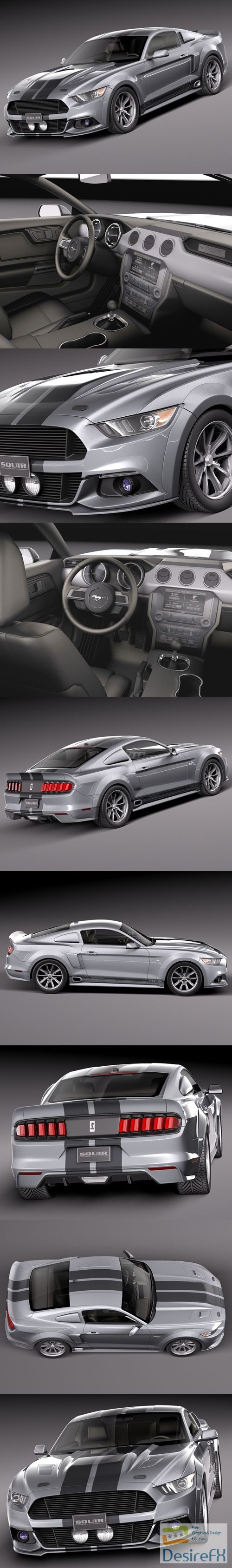 Ford Mustang GT500 Eleanor 2015 3D Model
