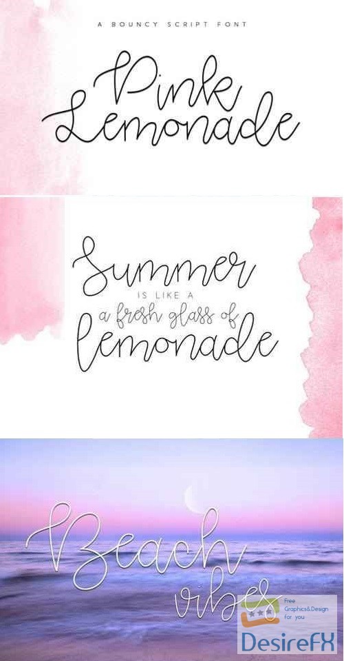 Pink Lemonade - Script Font 2355903
