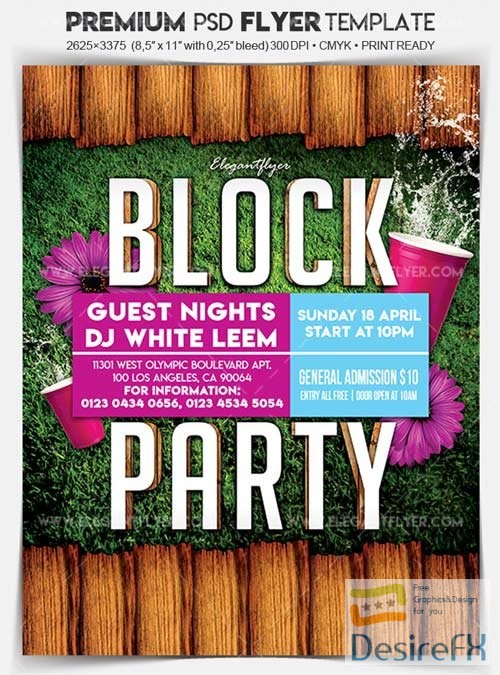 Download Block Party V1 2018 Flyer PSD Template