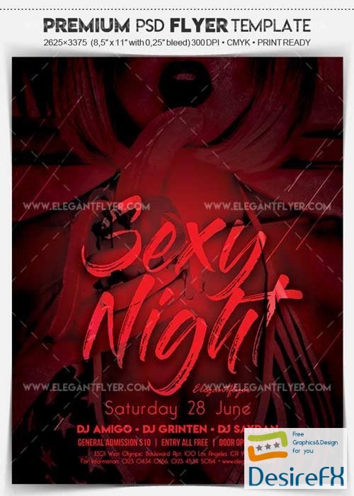 Sexy Night V10 2018 Flyer PSD Template + Facebook Cove