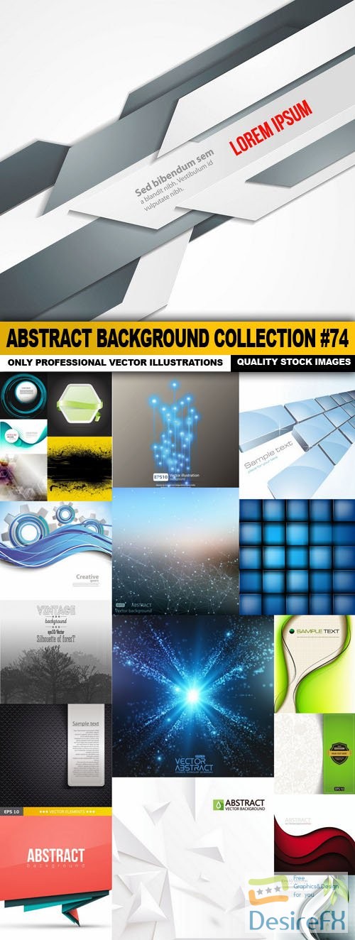 Abstract Background Collection #74 - 20 Vector