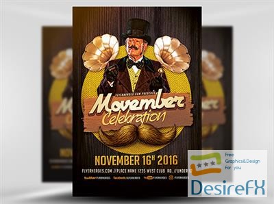 PSD Movember Celebration Flyer Template