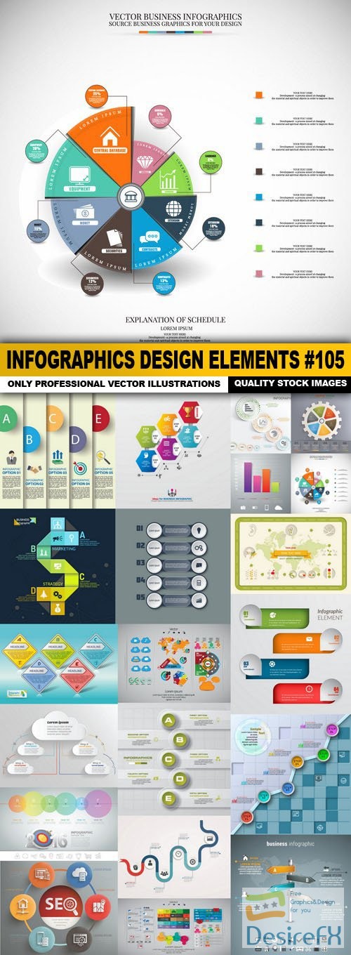 Infographics Design Elements #105 - 20 Vector