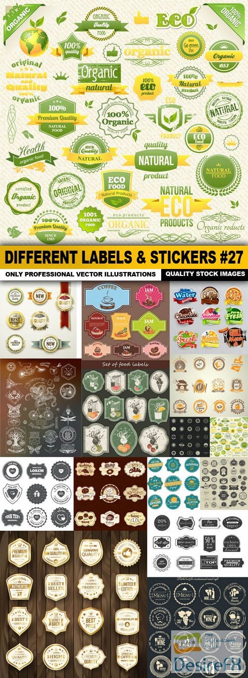 Different Labels &amp; Stickers #27 - 15 Vector