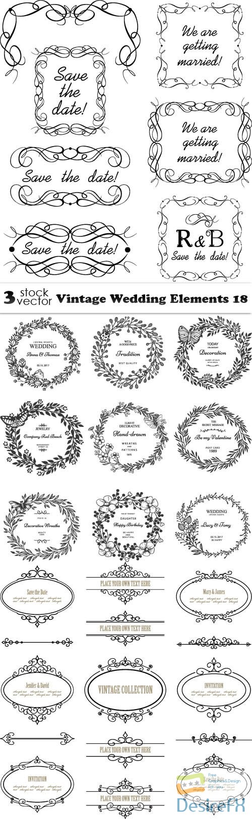 Vectors - Vintage Wedding Elements 18