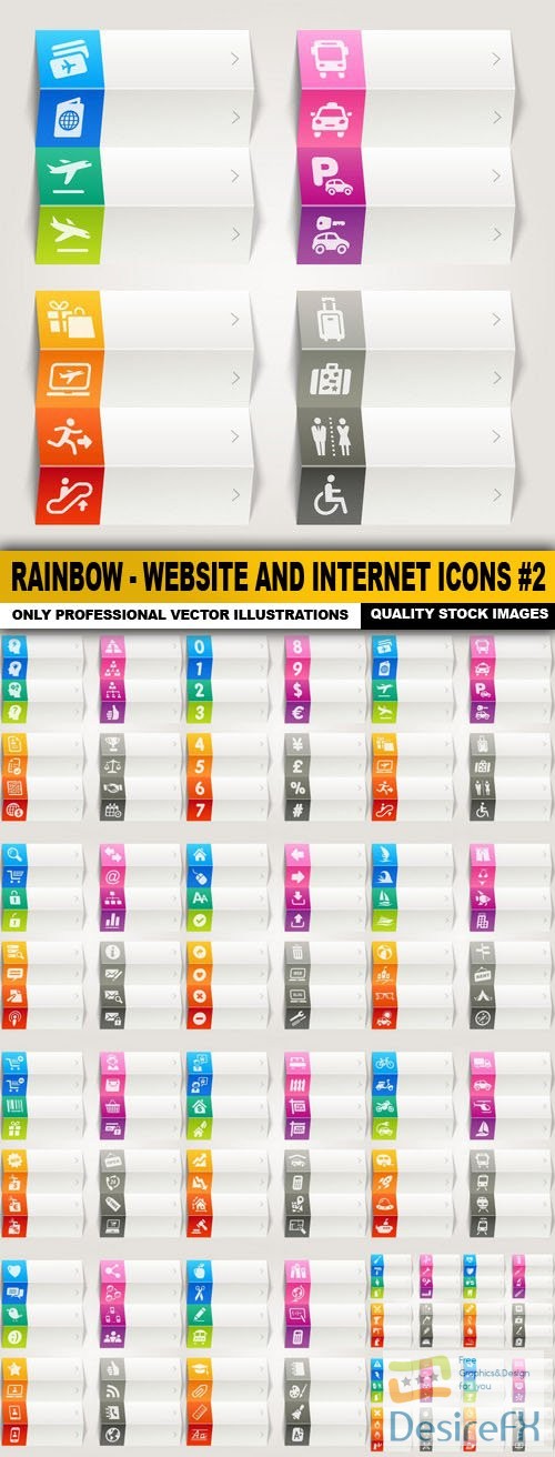 Rainbow - Website And Internet Icons #2 - 15 Vector