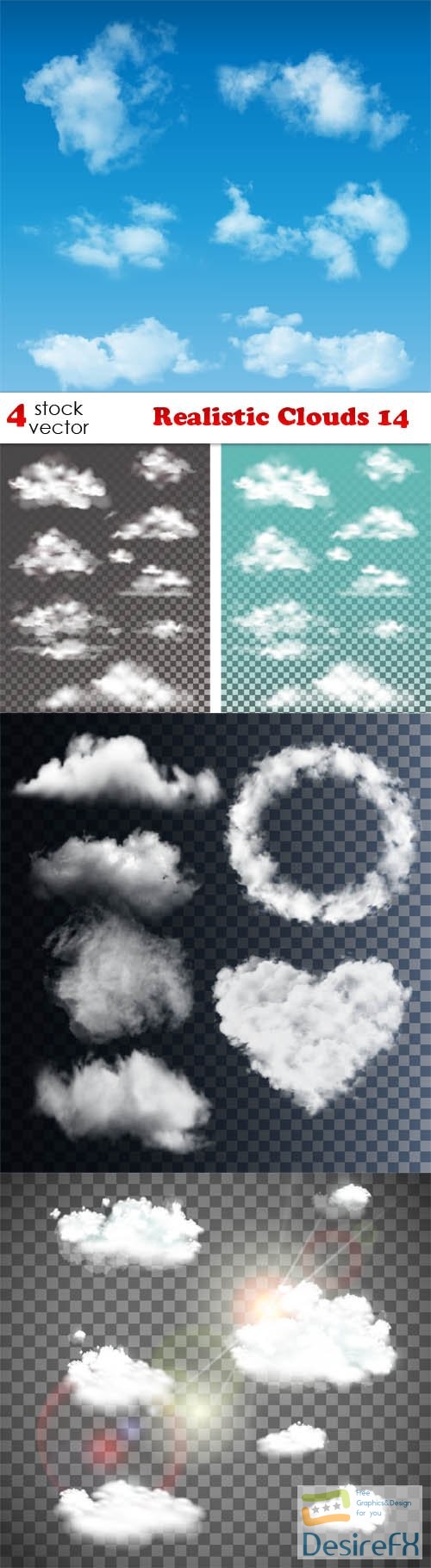 Vectors - Realistic Clouds 14