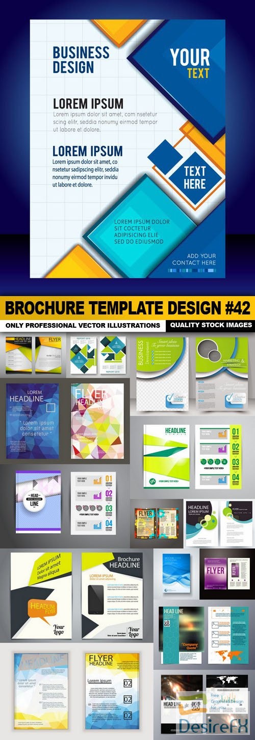 Brochure Template Design #42 - 15 Vector