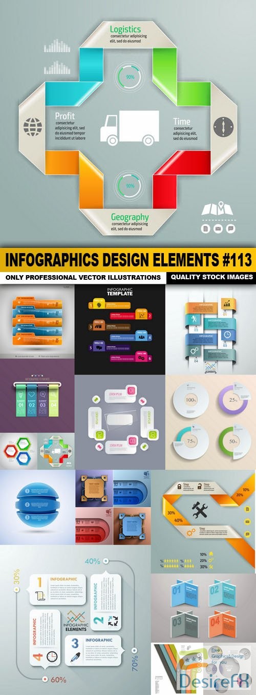 Infographics Design Elements #113 - 15 Vector