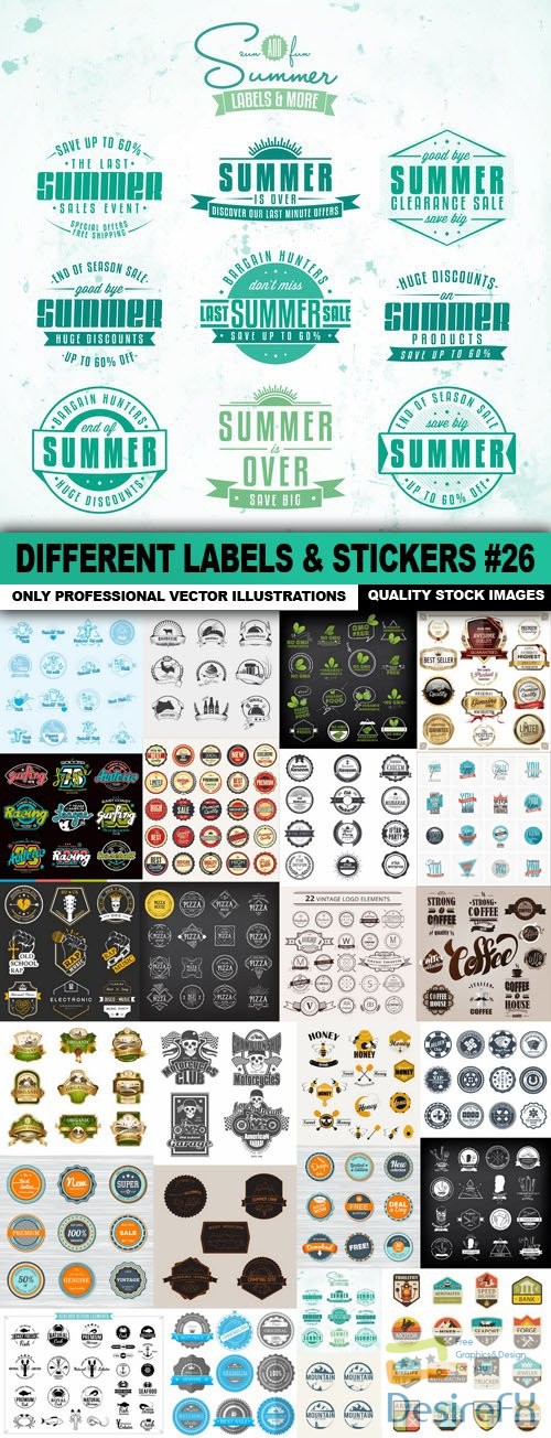 Different Labels & Stickers #26 - 25 Vector