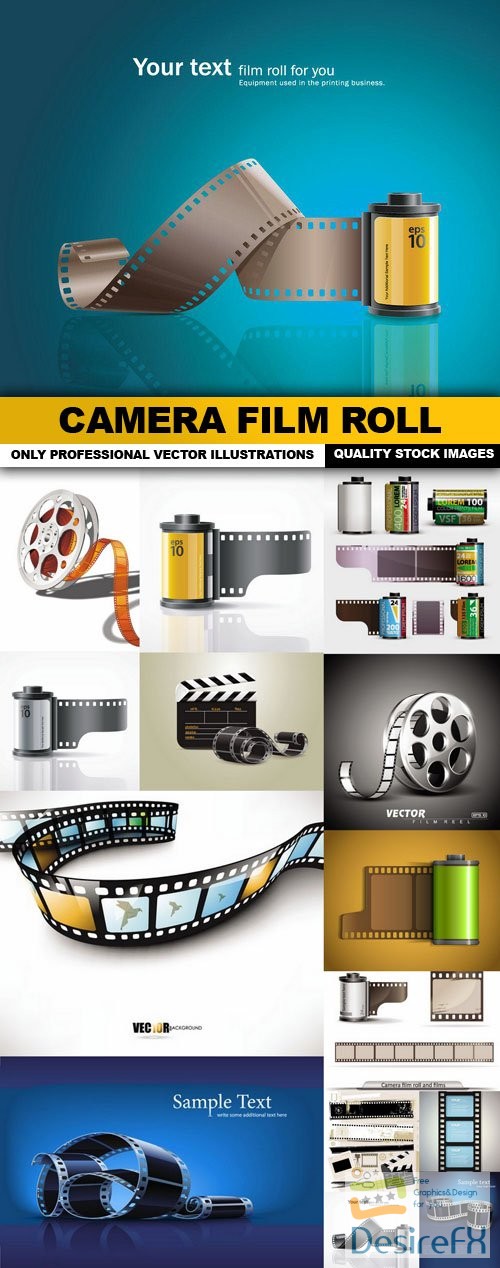 Camera Film Roll - 15 Vector