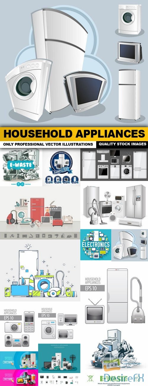Household Appliances - 14 Vector