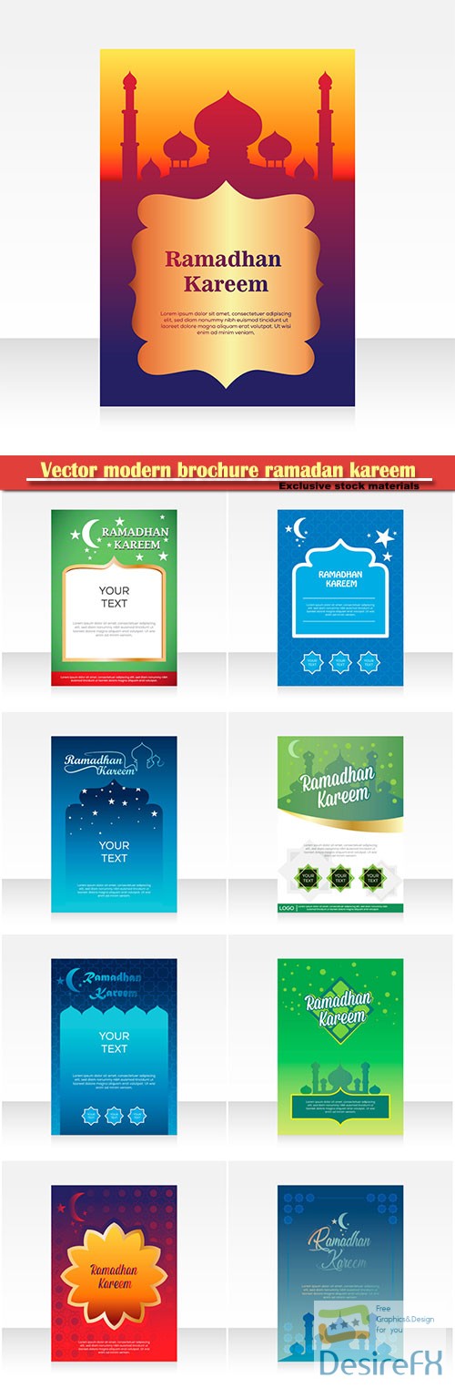 Vector modern brochure ramadan kareem