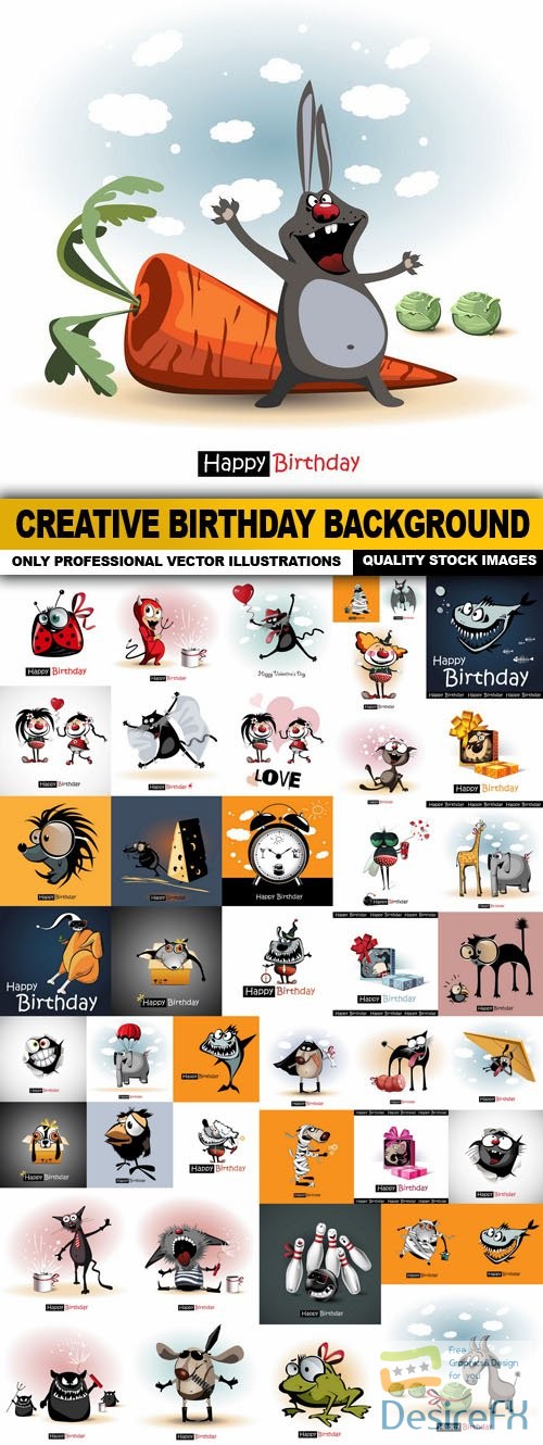 Creative Birthday Background - 45 Vector