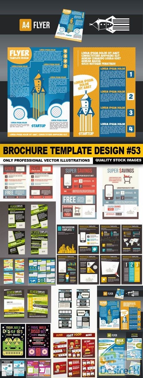 Brochure Template Design #53 - 14 Vector
