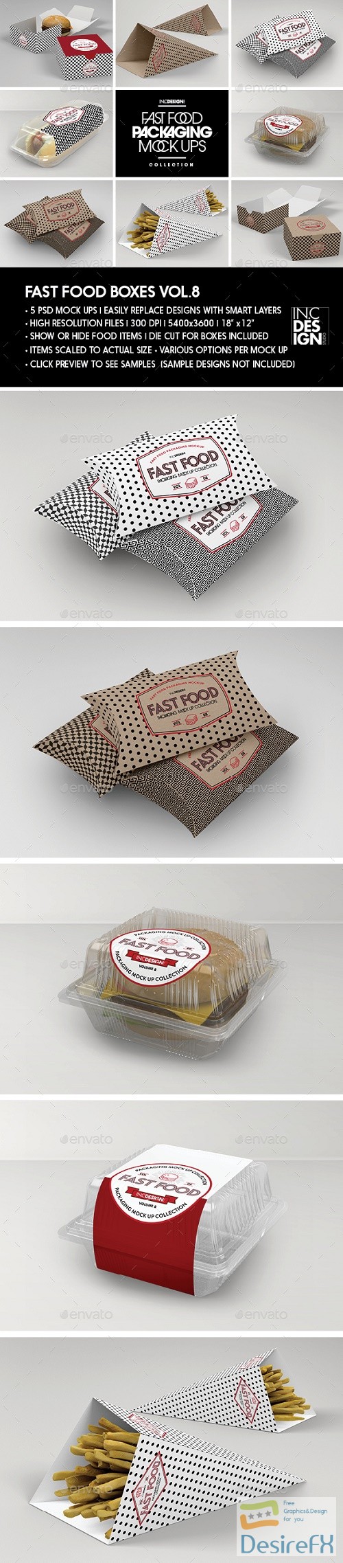 Fast Food Boxes Vol.8: Take Out Packaging Mock Ups - 19181969