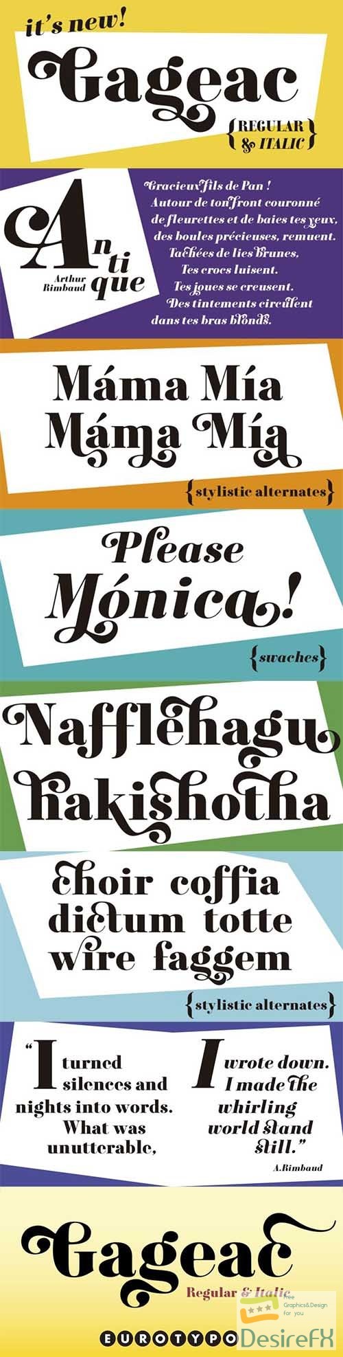 Gageac font family