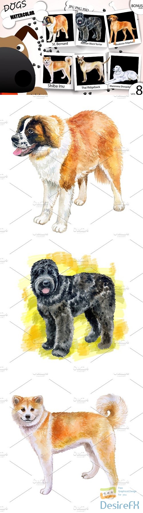 Watercolor Dogs - Collection 8 of 12 - 1748870