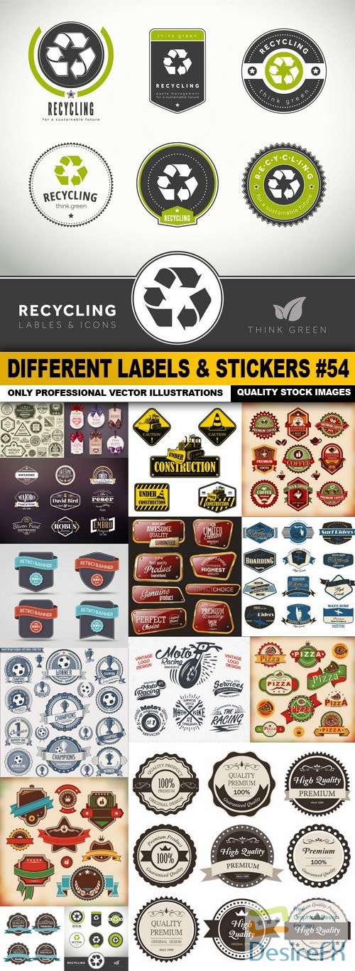 Different Labels &amp; Stickers #54 - 15 Vector