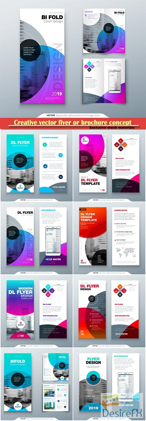 Creative vector flyer or brochure concept