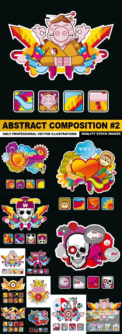 Abstract Composition #2 - 12 Vector