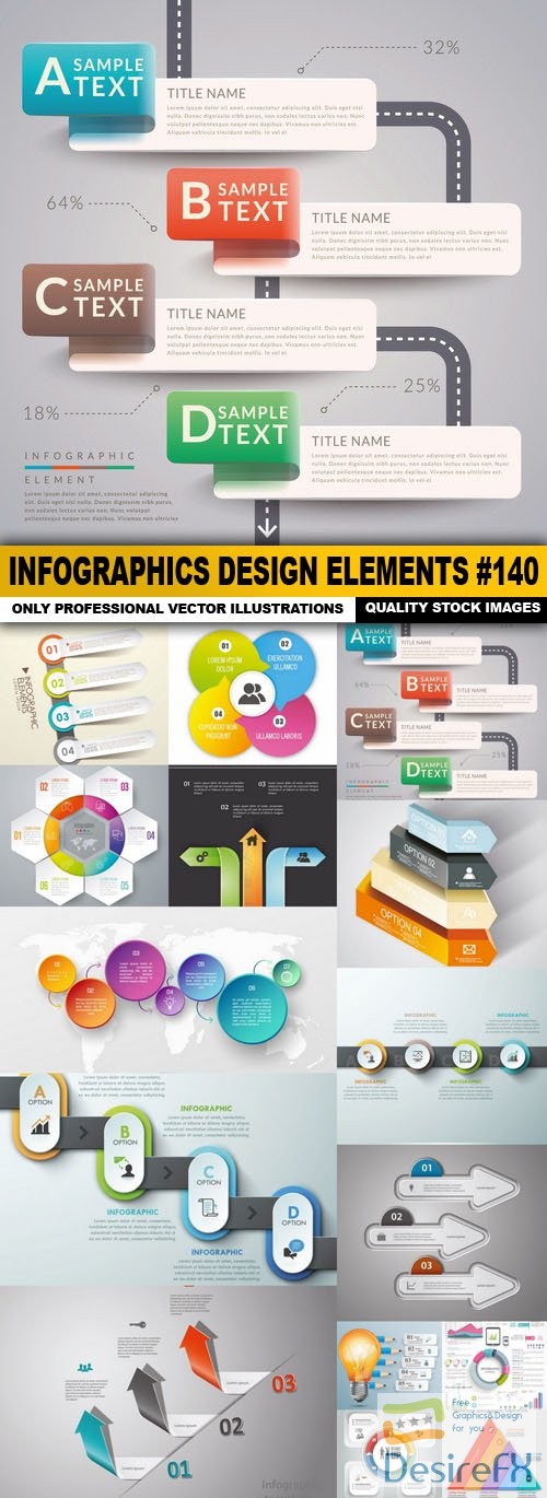 Infographics Design Elements #140 - 15 Vector