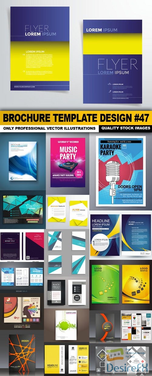 Brochure Template Design #47 - 20 Vector