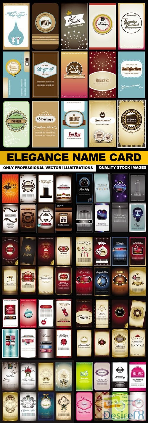 Elegance Name Card - 10 Vector