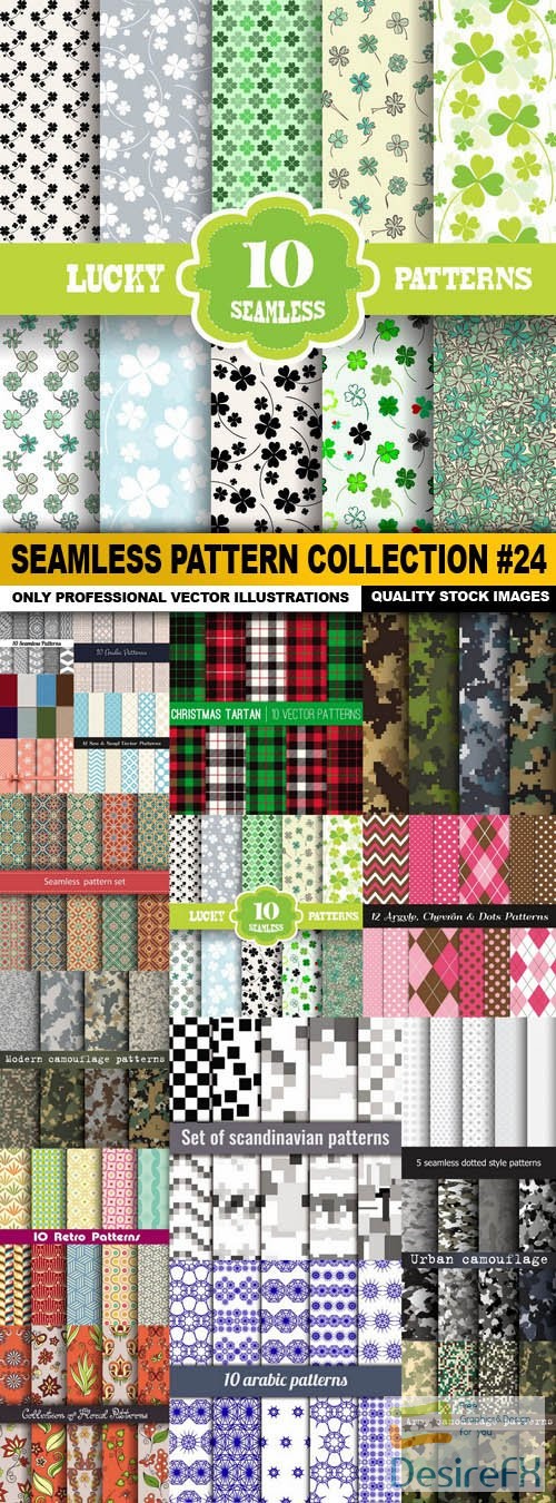 Seamless Pattern Collection #24 - 18 Vector