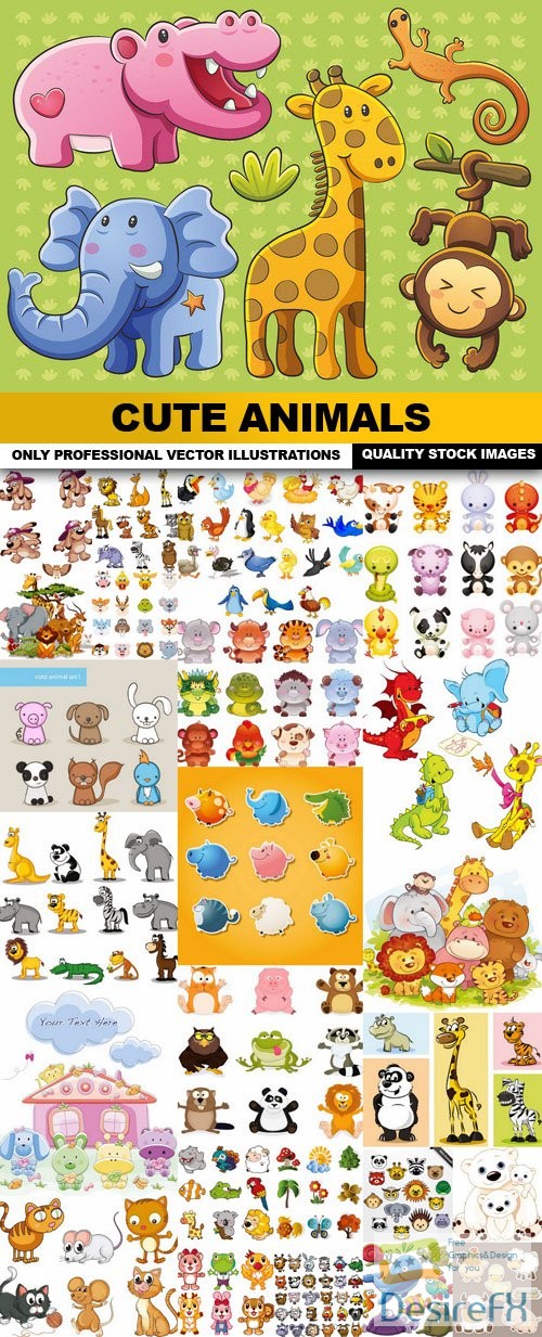Cute Animals - 25 Vector