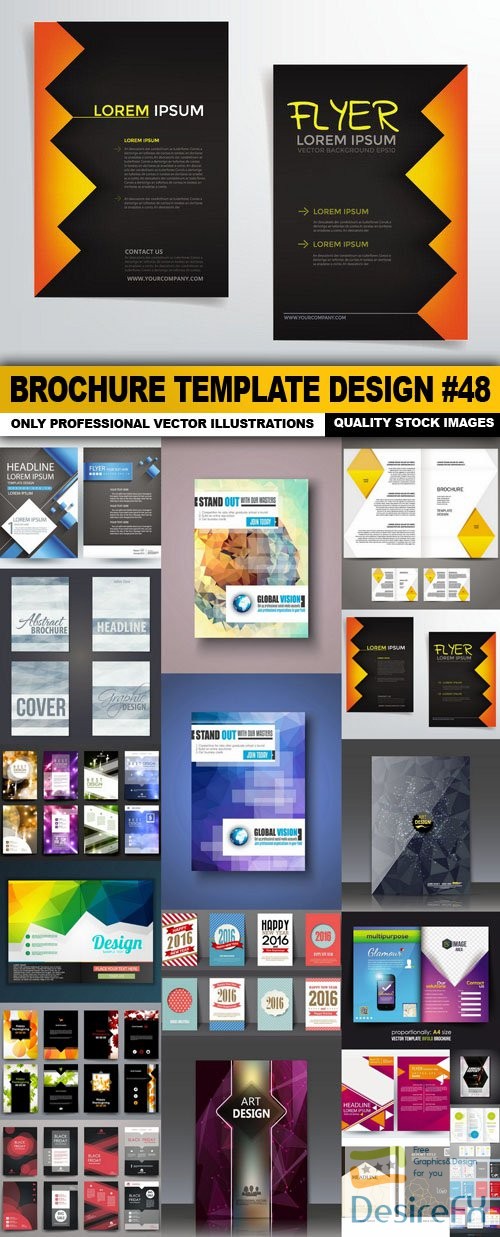 Brochure Template Design #48 - 20 Vector