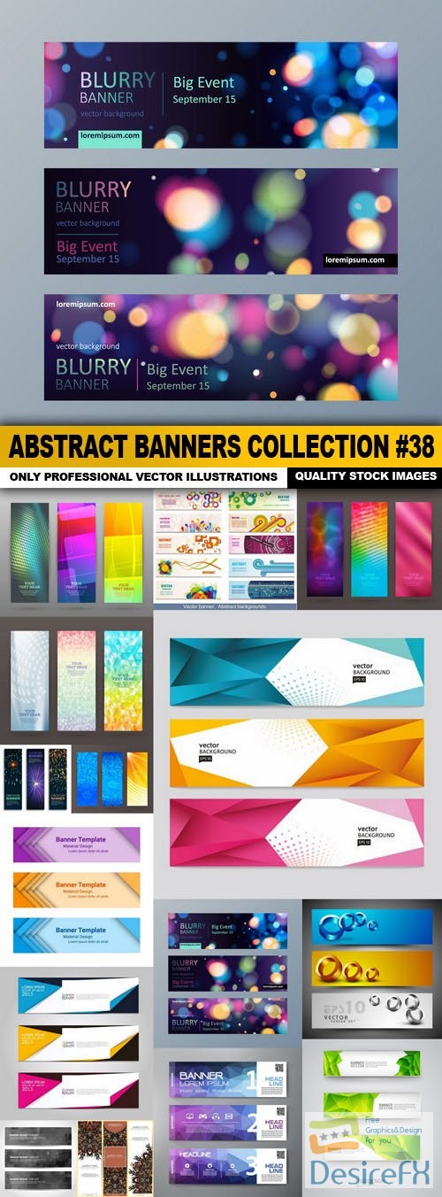 Abstract Banners Collection #38 - 15 Vectors