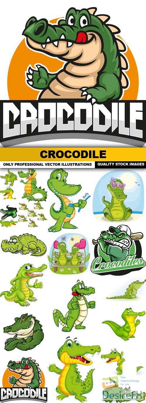 Crocodile - 20 Vector