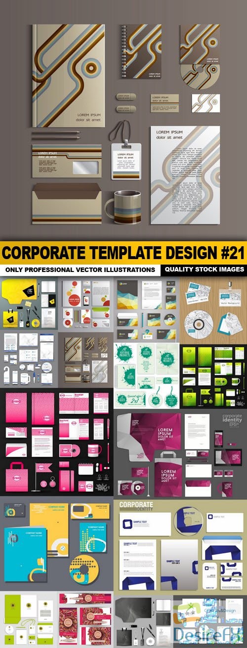Corporate Template Design #21 - 16 Vector