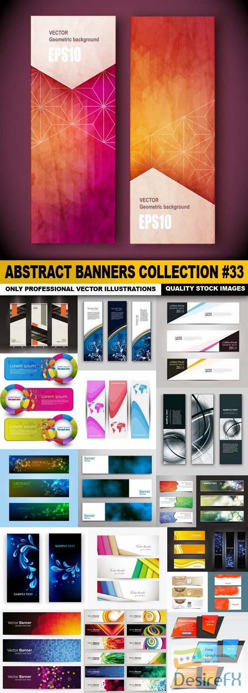 Abstract Banners Collection #33 - 20 Vectors