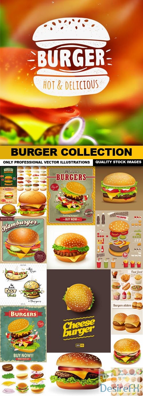 Burger Collection - 20 Vector