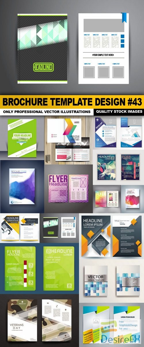 Brochure Template Design #43 - 15 Vector