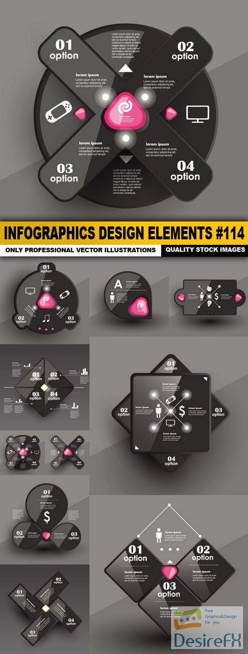 Infographics Design Elements #114 - 10 Vector