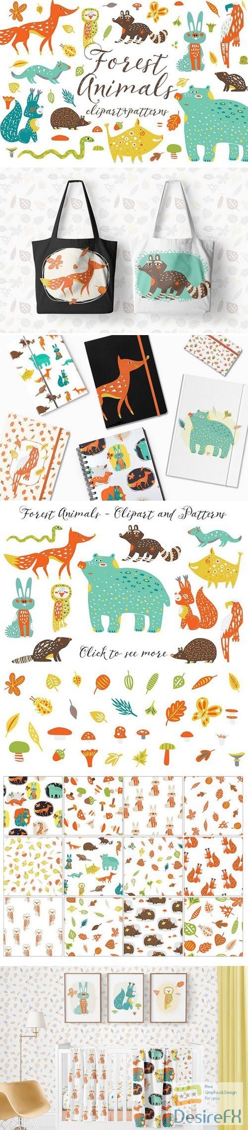Cute Forest Animals Clipart 1551874