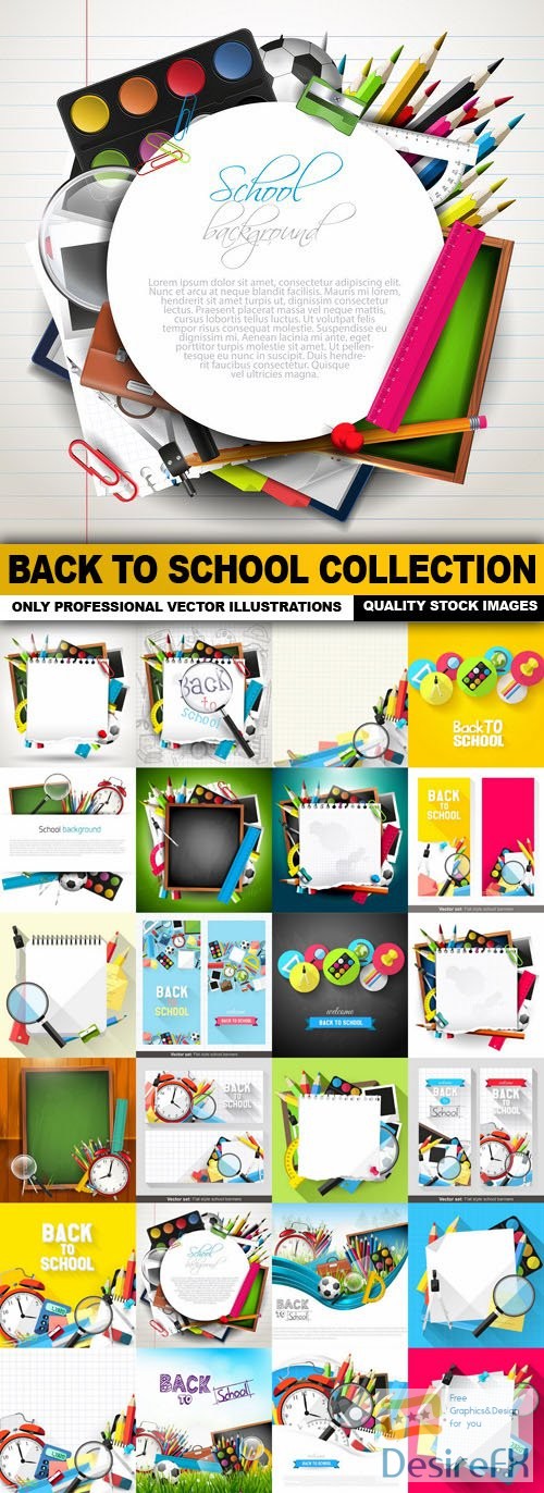 Back To School Collection - 25 Vector