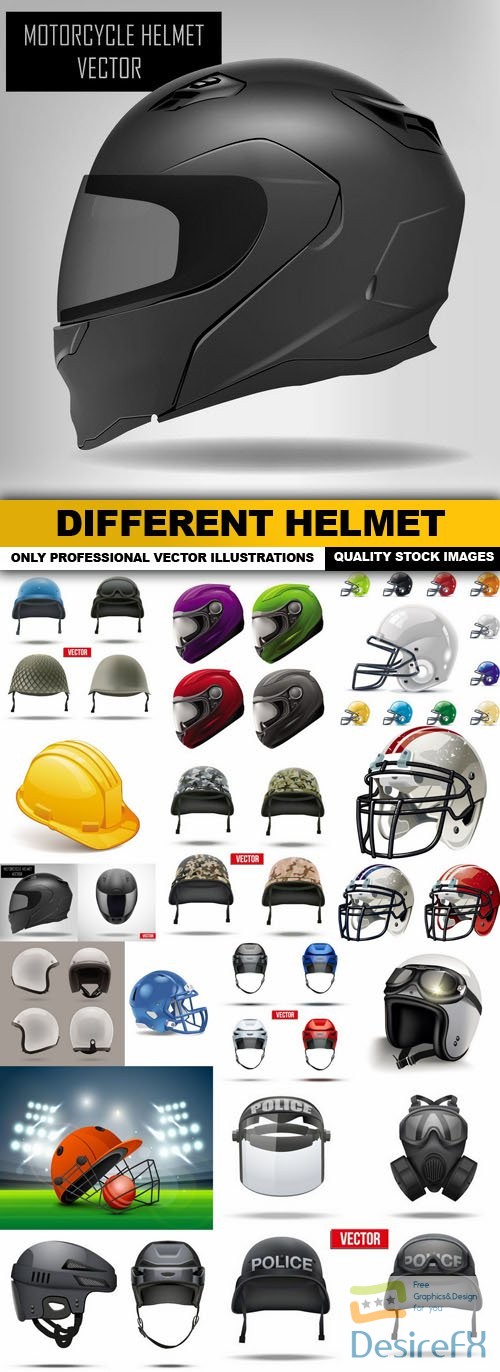 Different Helmet - 15 Vector