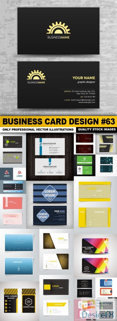 Business Card Design #63 - 20 Vector