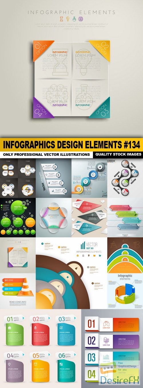 Infographics Design Elements #134 - 15 Vector