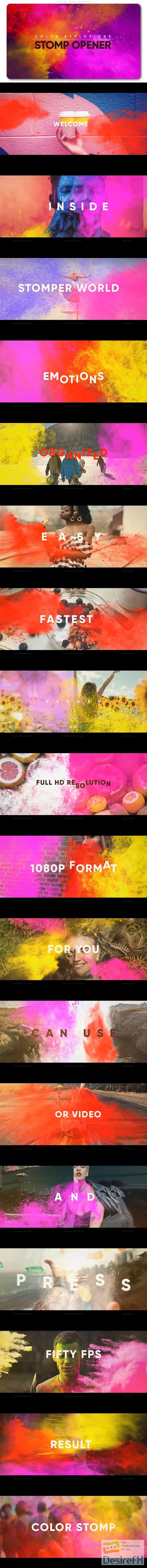 Videohive Color Explosions Stomp Opener 21842558