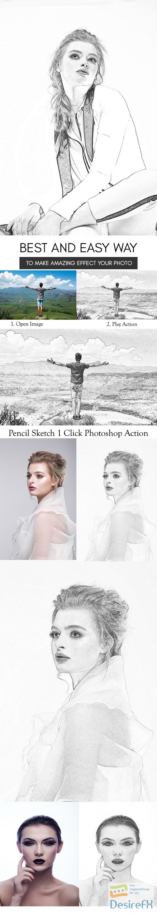 Pencil Skectch Photoshop Action 21901956