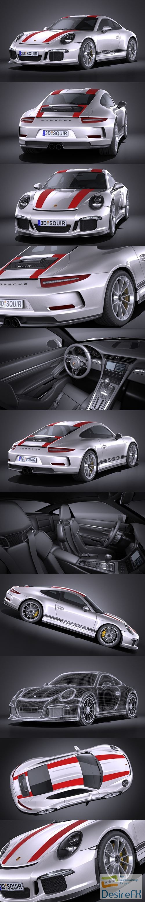 Porsche 911 R 2017 3D Model