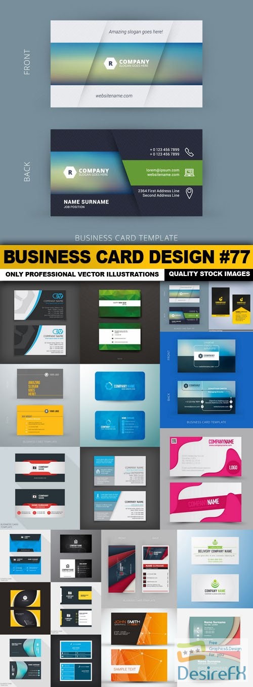Business Card Design #77 - 20 Vector