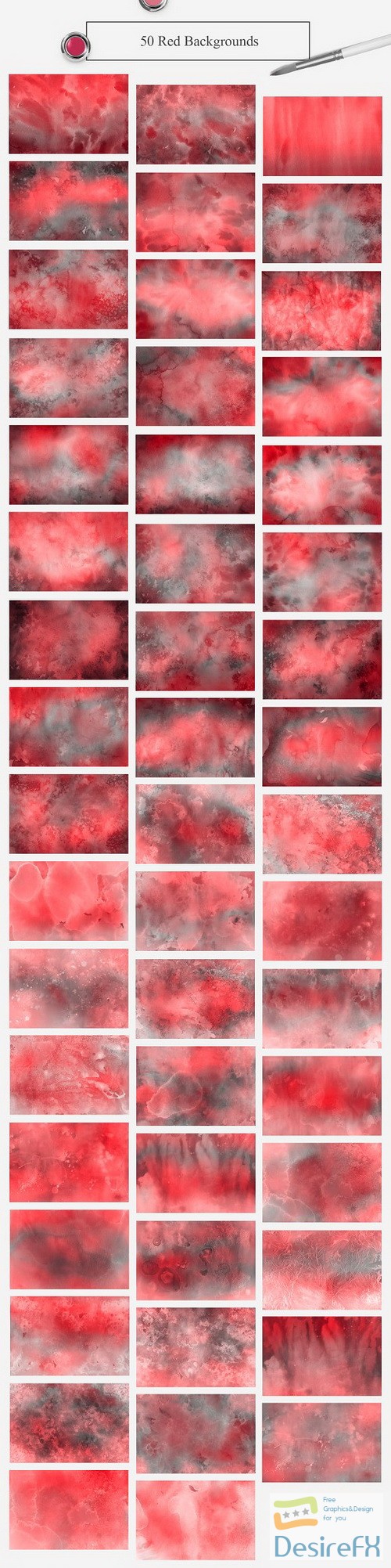 50 Red Watercolor Backgrounds