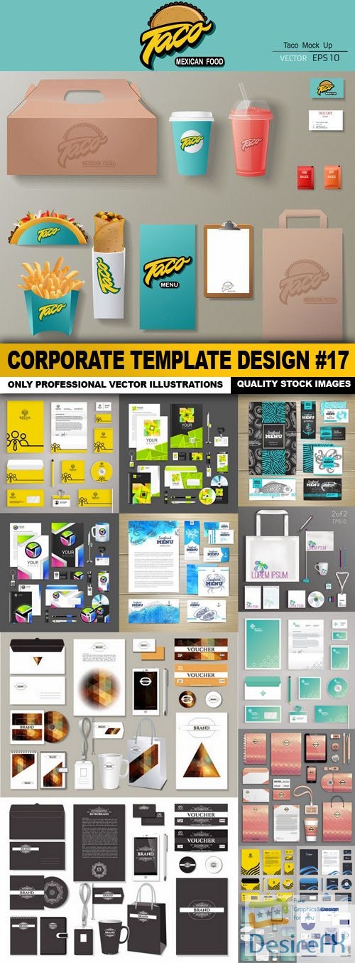 Corporate Template Design #17 - 15 Vector